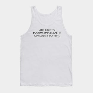 Grice's Maxims | Linguistics Tank Top